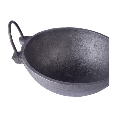 Cast iron kadai with handle