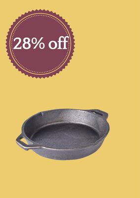 Cast Iron Skillet 10 inches with 2 side handle