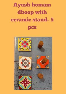 Ayush homam dhoop with ceramic stand- 5 pcs