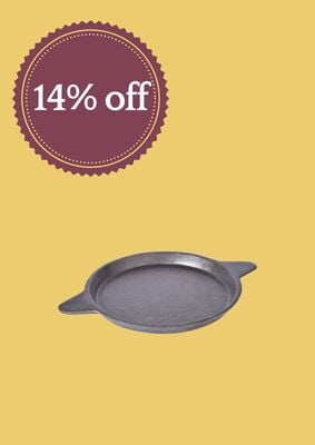 Cast iron Tawa pan | half inch rim | Double Handle-9 inches