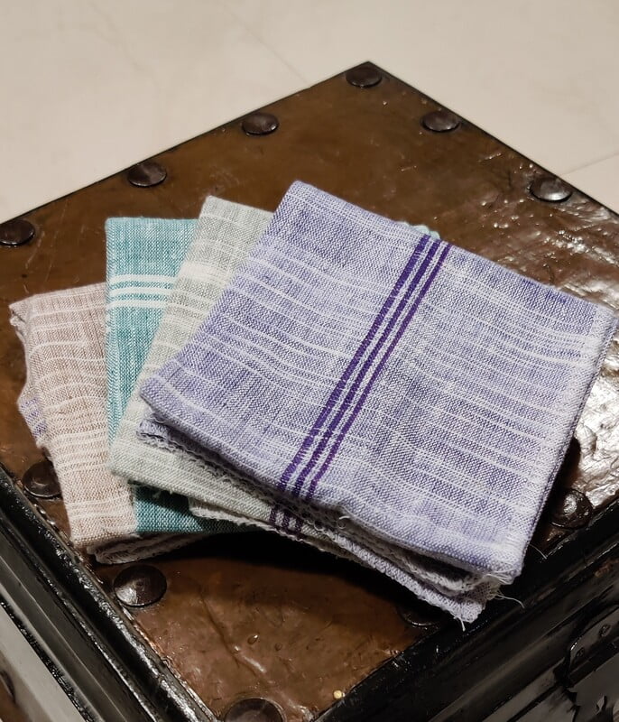 Khaddar Cotton Hand kerchief - Gents-Colour - Pack of 4