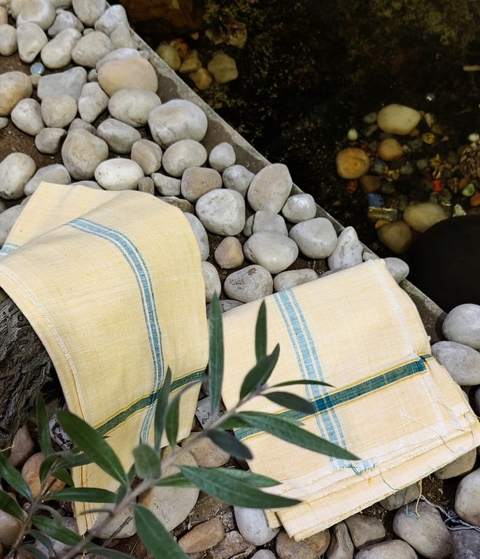 Khaddar Cotton Bath Towels 1.5 mtrs - Sandal(Pack of 2)