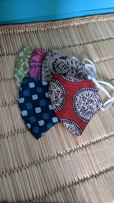 Hand Block Printed Cotton Masks - Pack of 5