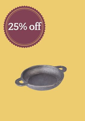 Cast Iron Skillet Pan 8 inches with 2 side handle